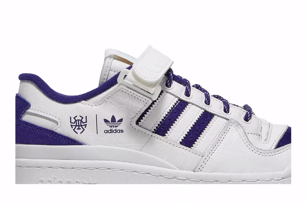 Donovan Mitchell x adidas Forum Low Collegiate Purple, view 3