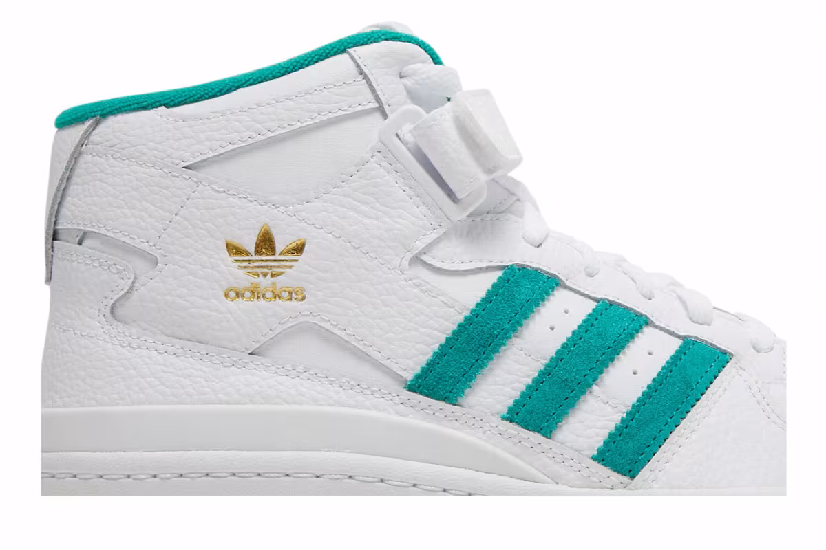 adidas Forum Mid White Teal, view 3