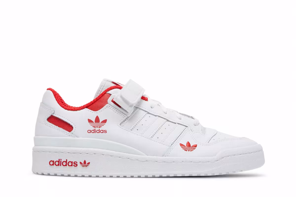 adidas Forum Low Cloud White Red, view 2