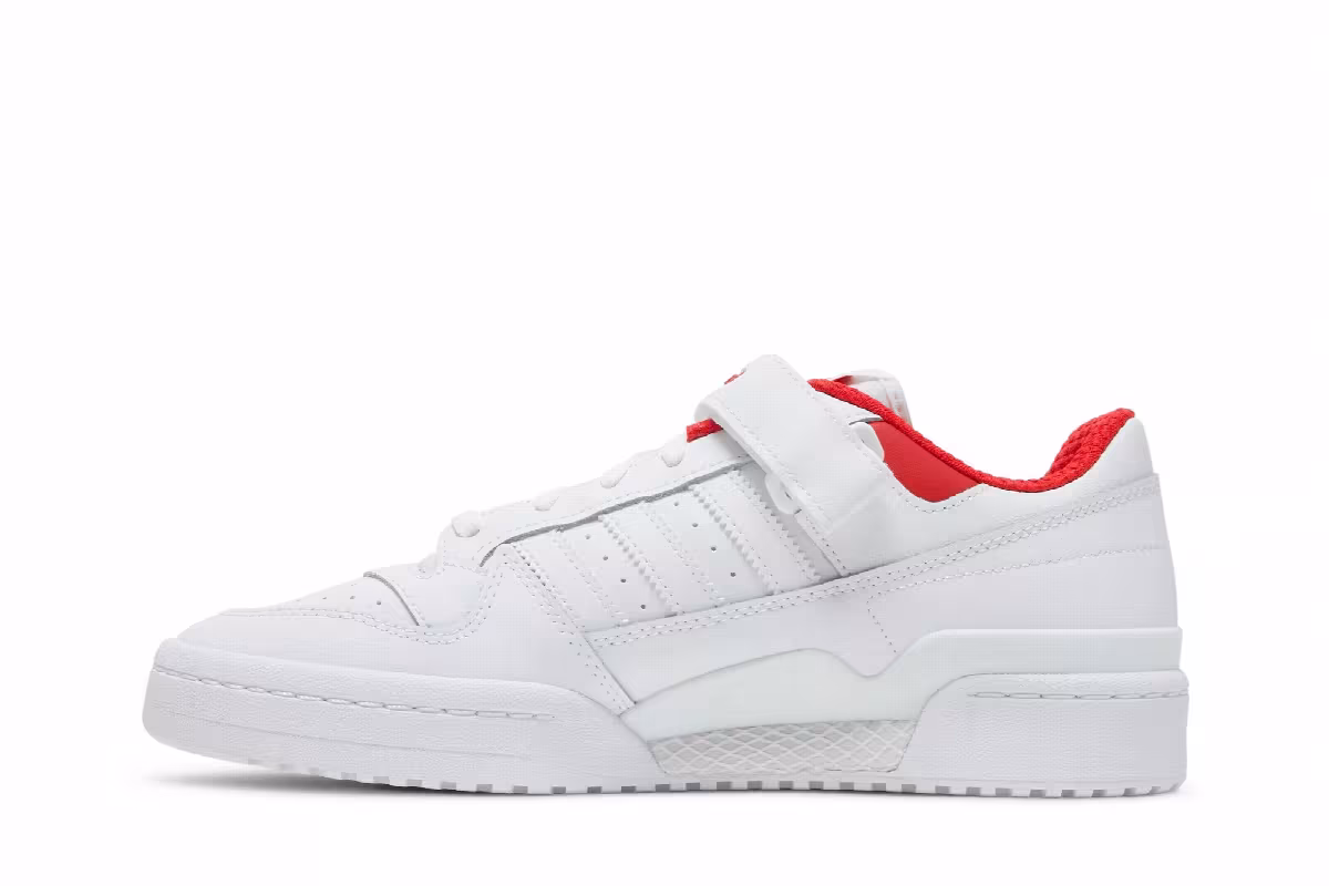 adidas Forum Low Cloud White Red, view 4