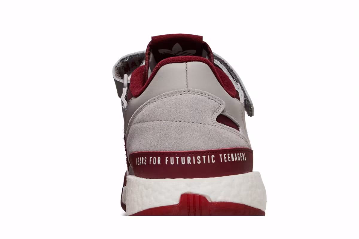 Human Made x adidas Forum Low Grey Burgundy, view 8