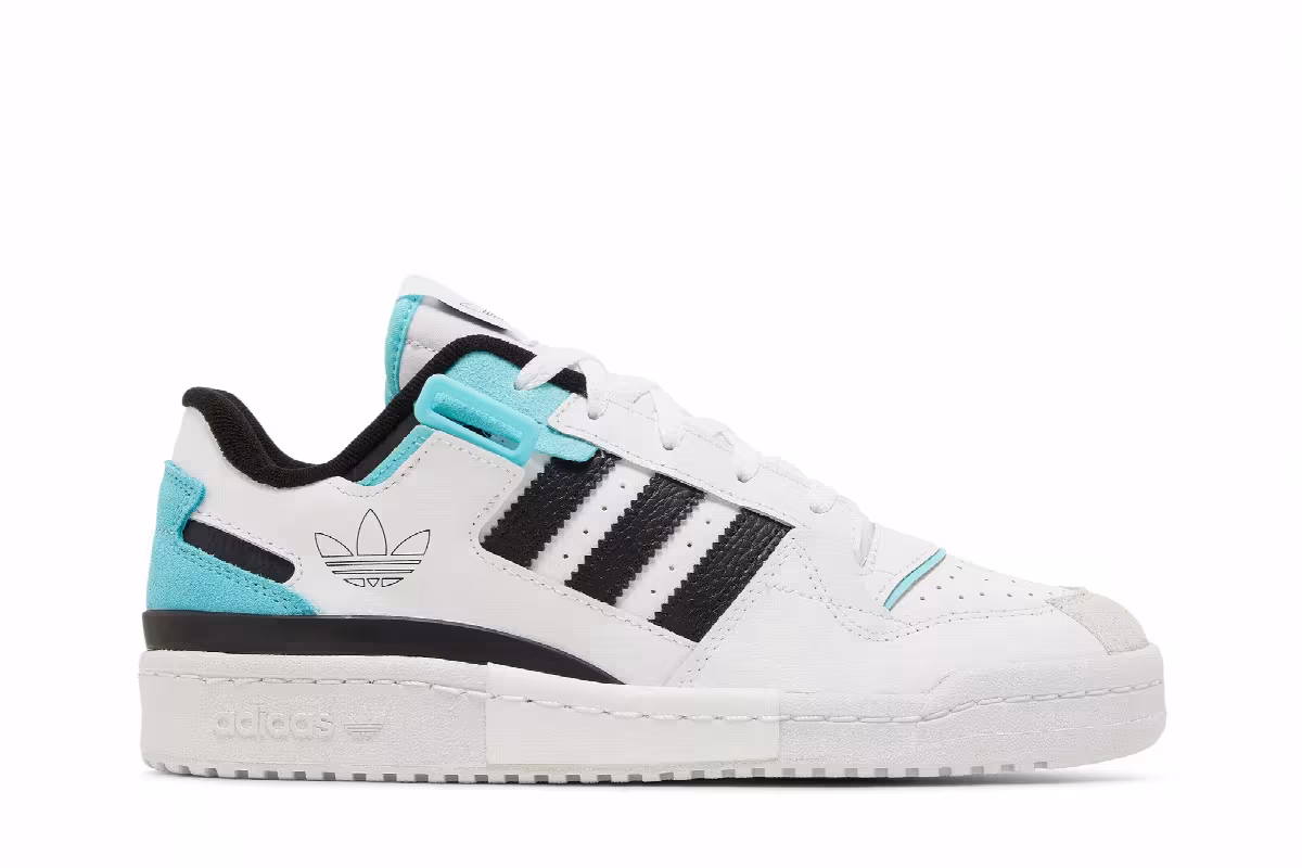adidas Forum Exhibit Low White Pulse Aqua, view 2
