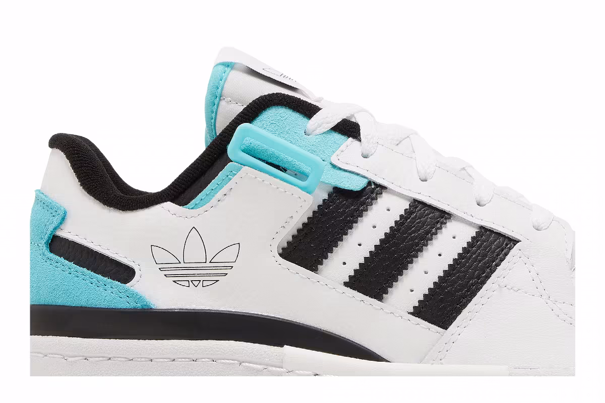 adidas Forum Exhibit Low White Pulse Aqua, view 3