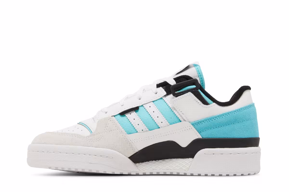 adidas Forum Exhibit Low White Pulse Aqua, view 4