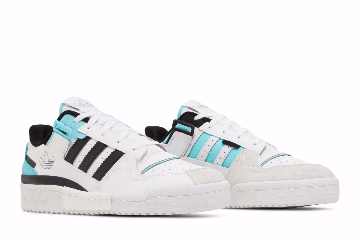 adidas Forum Exhibit Low White Pulse Aqua, view 9