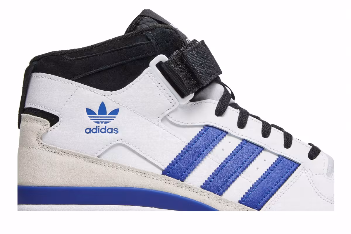 Adidas Forum Mid White Royal Blue, view 3