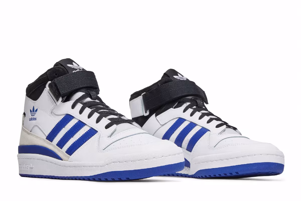 Adidas Forum Mid White Royal Blue, view 9