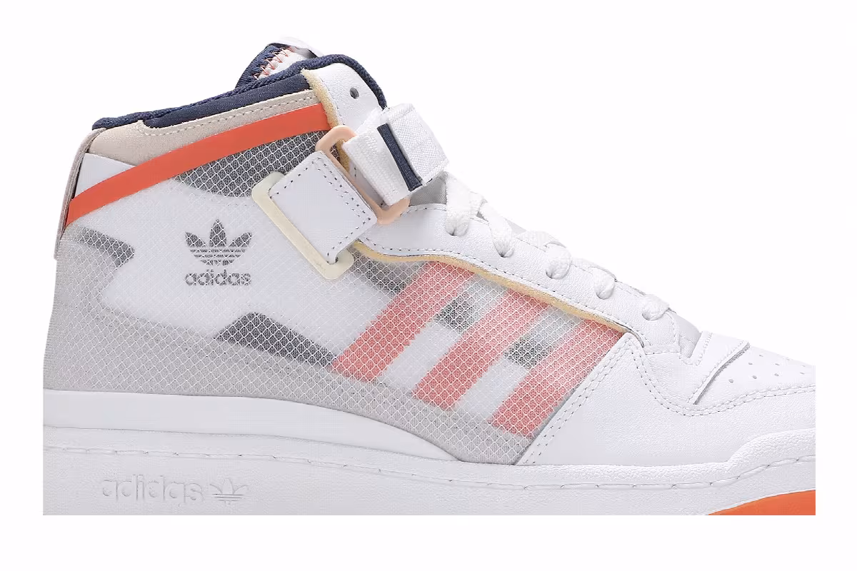 Adidas Forum Mid TT White Acid Orange, view 3