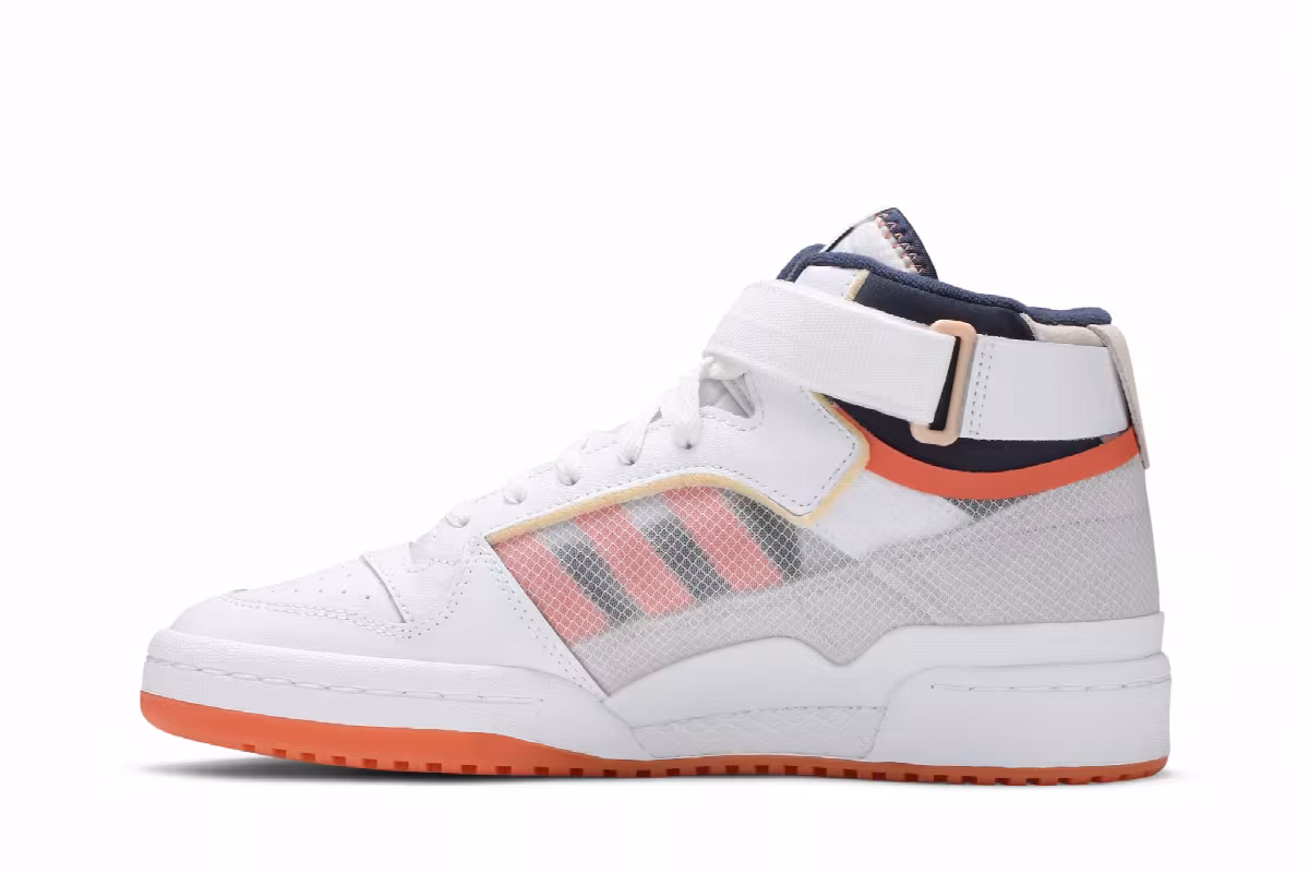 Adidas Forum Mid TT White Acid Orange, view 4
