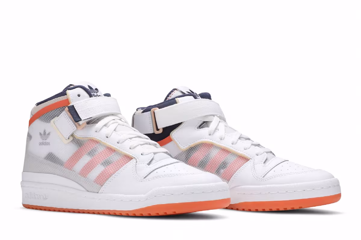 Adidas Forum Mid TT White Acid Orange, view 9