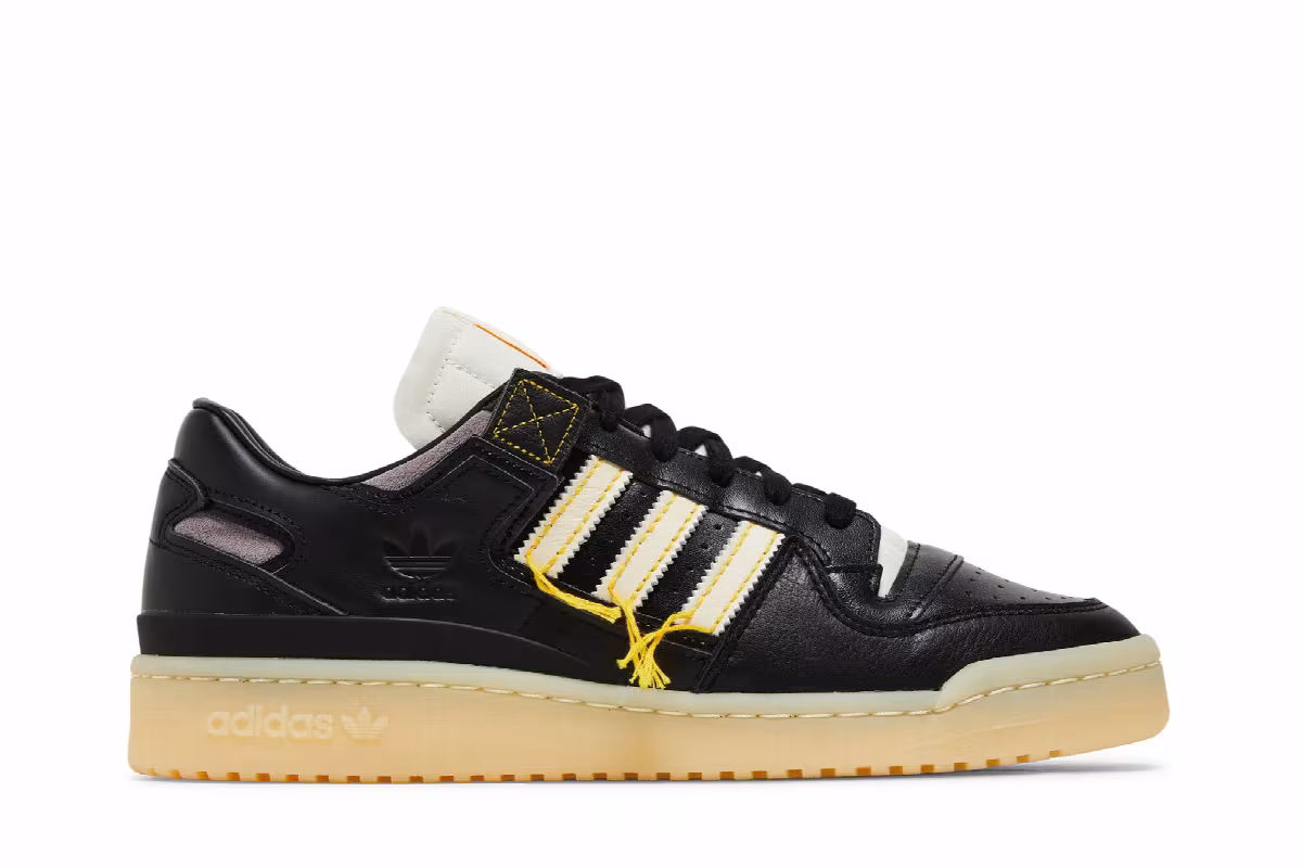 Adidas Forum 84 Low Premium Black Easy Yellow, view 2