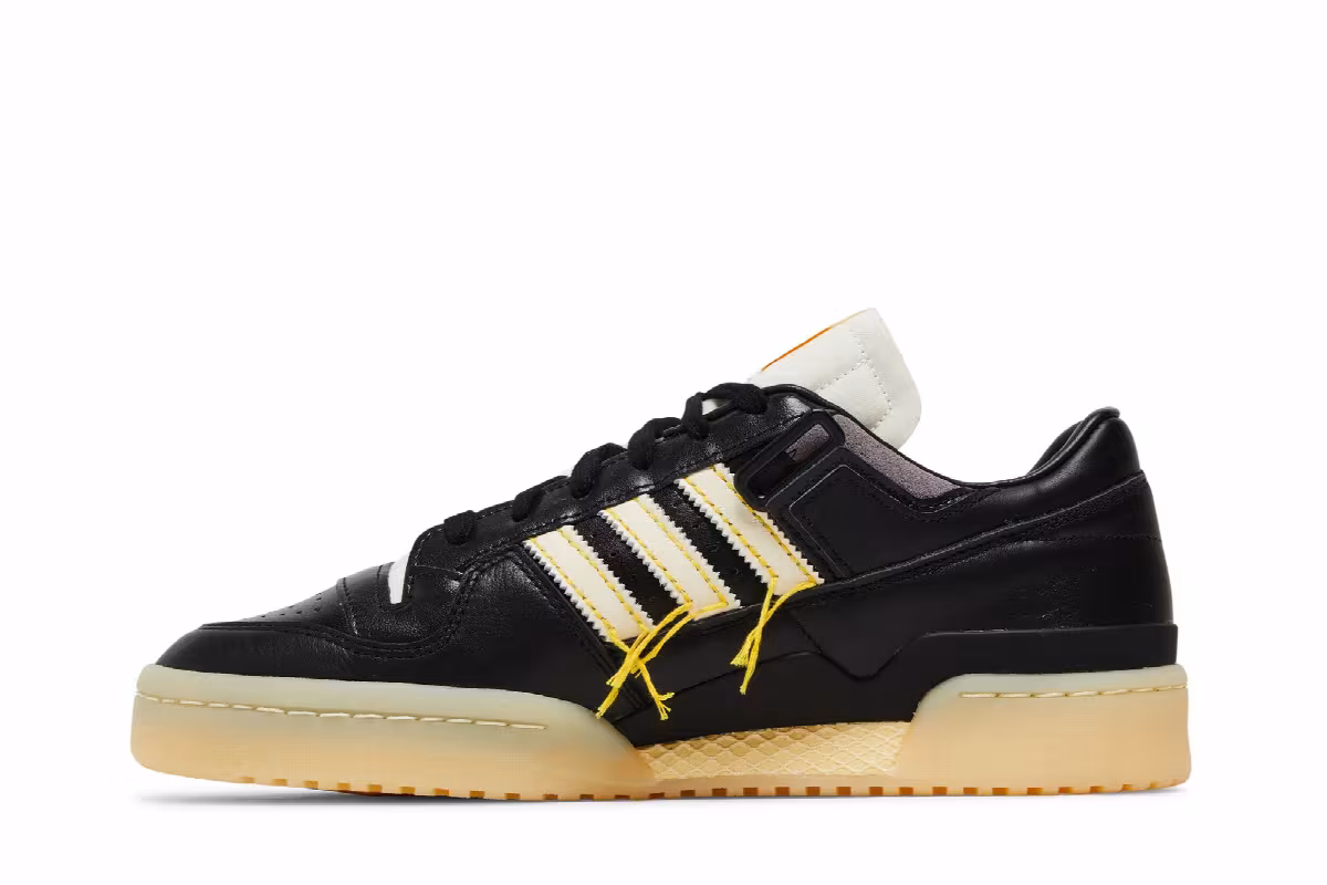 Adidas Forum 84 Low Premium Black Easy Yellow, view 4