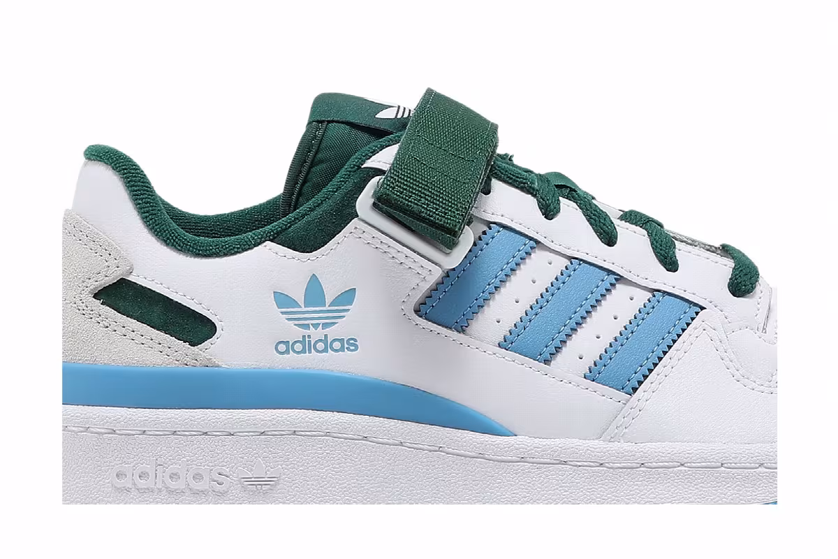 Adidas Forum Low White Blue Green, view 3
