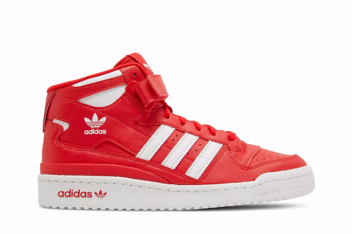adidas Forum Mid Red, view 2