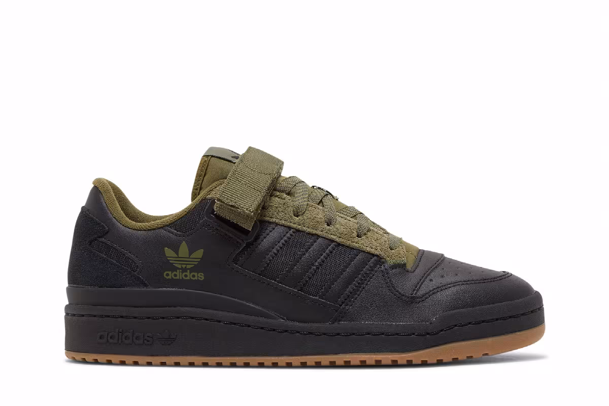 Adidas Forum Low Black Focus Olive, view 2
