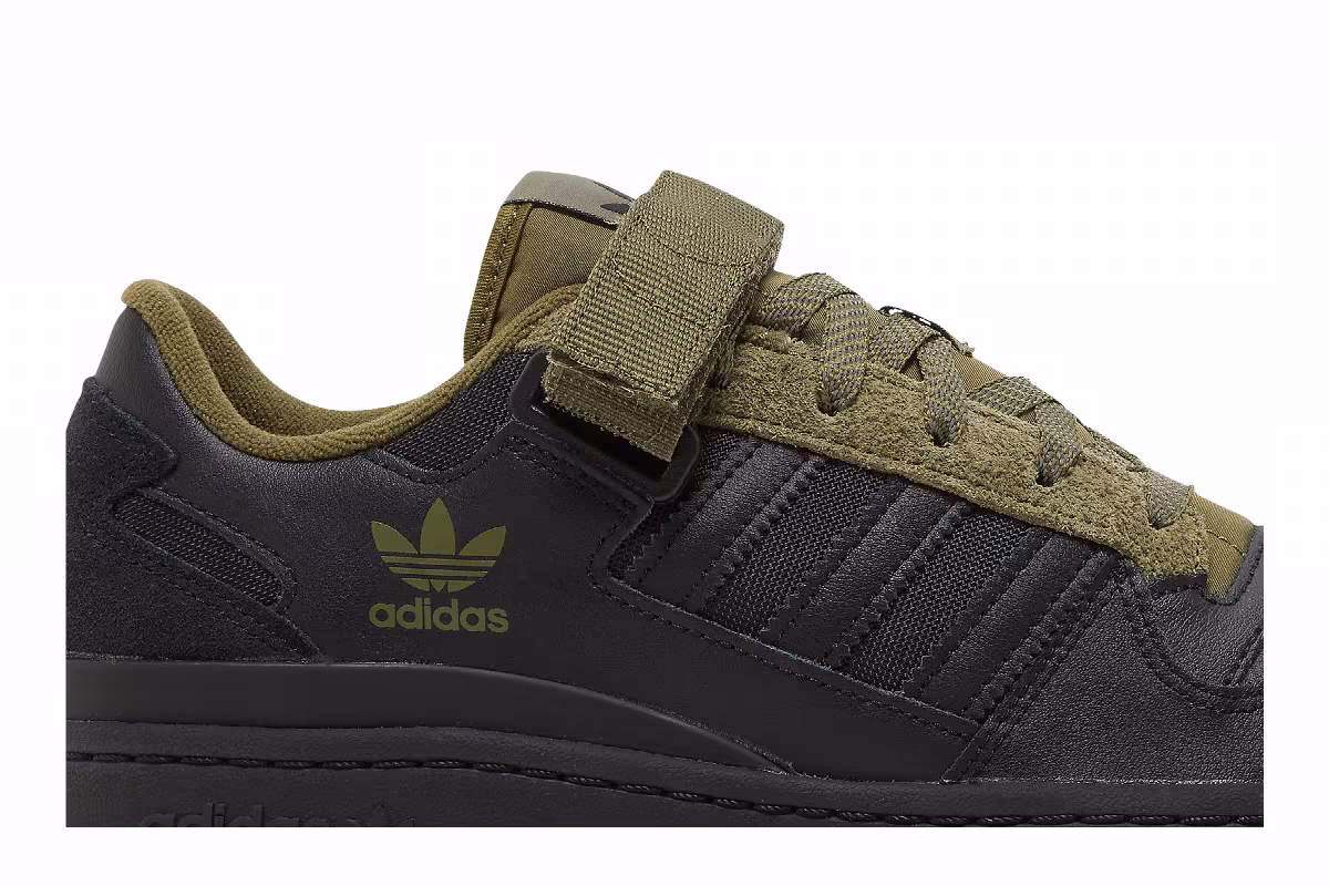 Adidas Forum Low Black Focus Olive, view 3