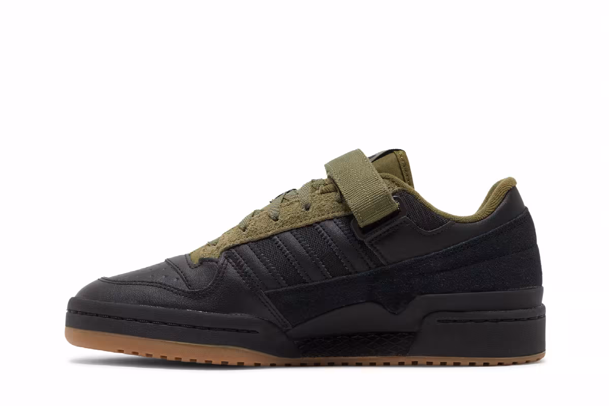 Adidas Forum Low Black Focus Olive, view 4