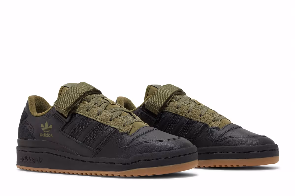 Adidas Forum Low Black Focus Olive, view 9