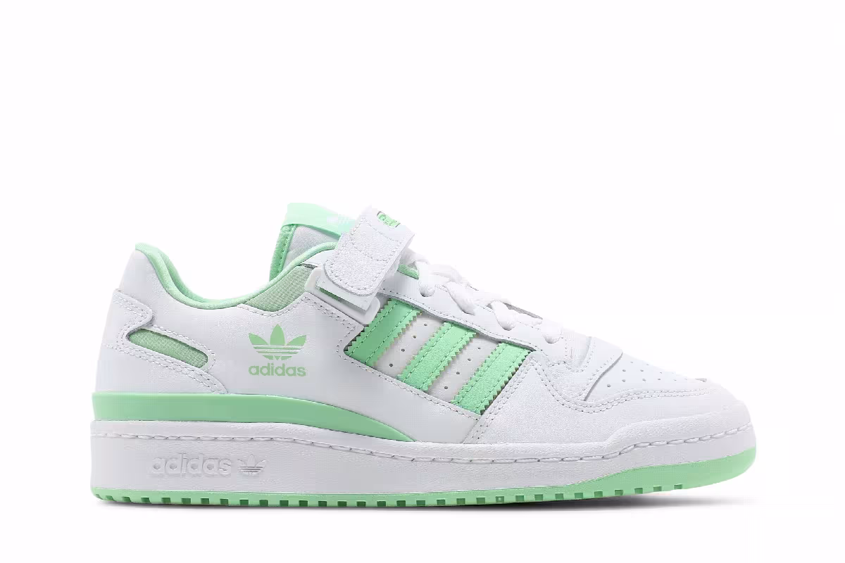 adidas Women's Forum Low White Glory Mint, view 2