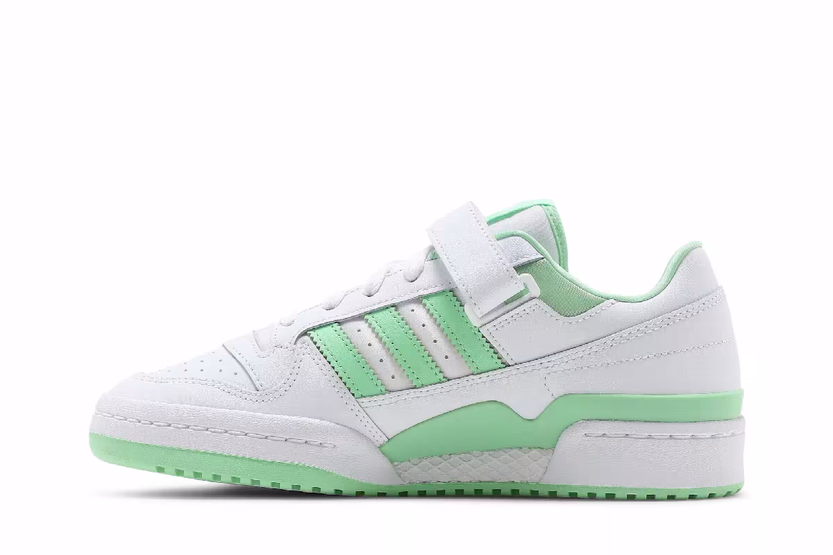 adidas Women's Forum Low White Glory Mint, view 4