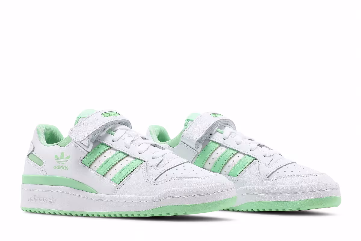 adidas Women's Forum Low White Glory Mint, view 9