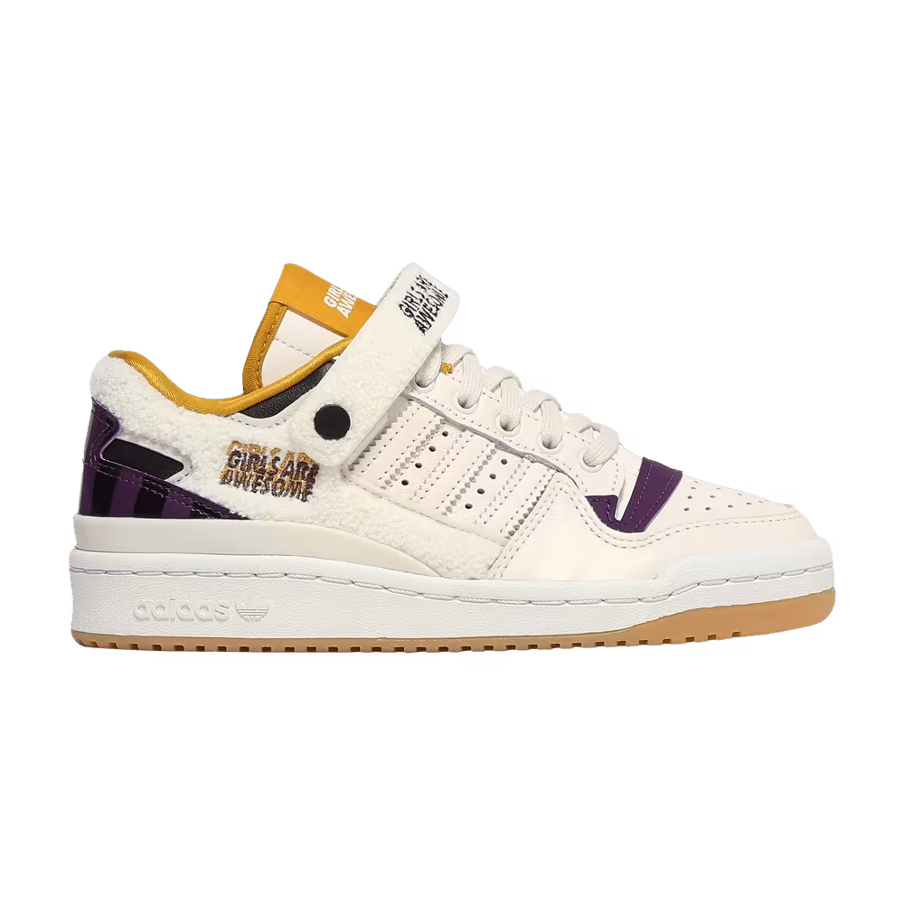 Girls Are Awesome x adidas Women's Forum Low White Purple Beauty
