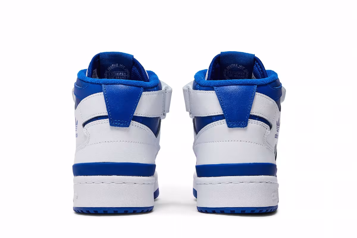 adidas Women's Forum Mid White Royal Blue, view 7