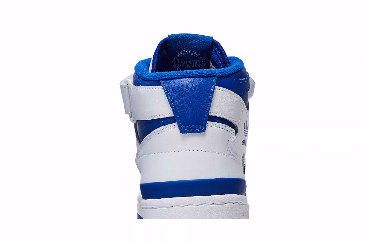 adidas Women's Forum Mid White Royal Blue, view 8