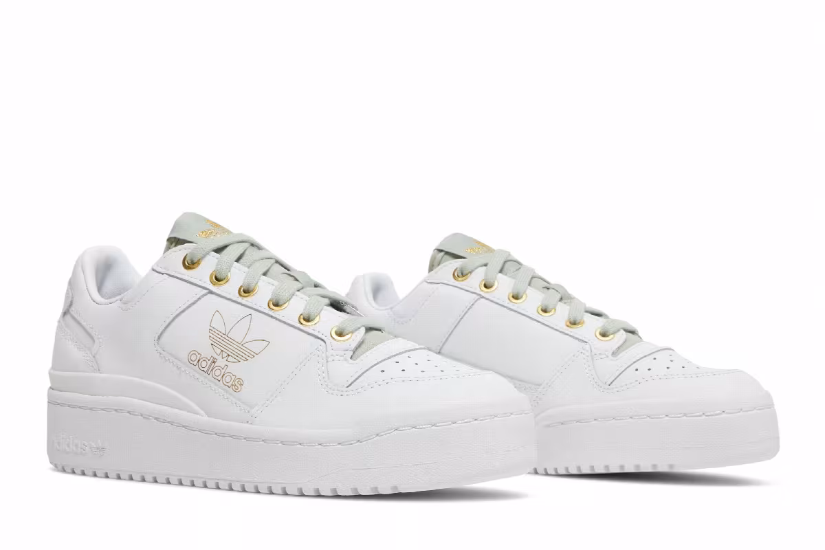 Adidas Women's Forum Bold White Matte Gold, view 9