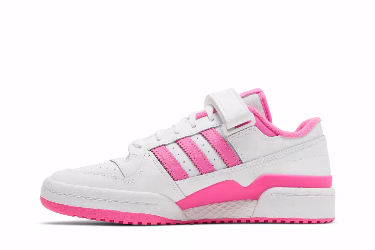 adidas Forum Low J White Screaming Pink, view 4