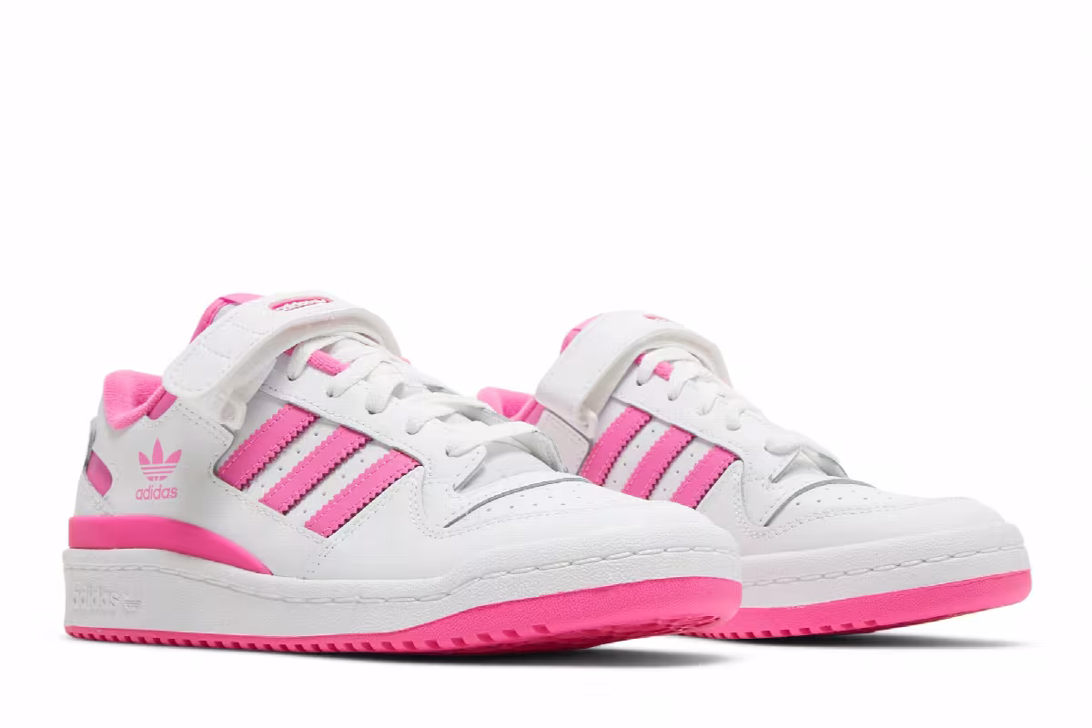 adidas Forum Low J White Screaming Pink, view 9