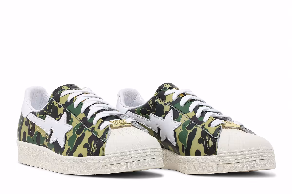 BAPE x adidas Superstar 80s ABC Camo, view 9