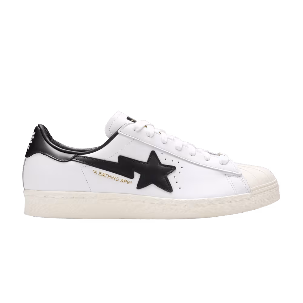 BAPE x adidas Superstar White Black