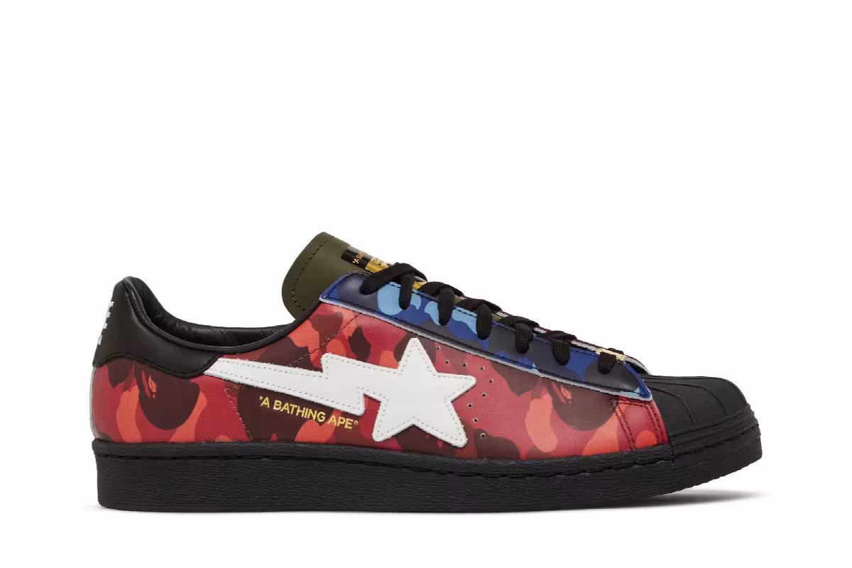 BAPE x adidas Superstar Mixed Camo, view 2