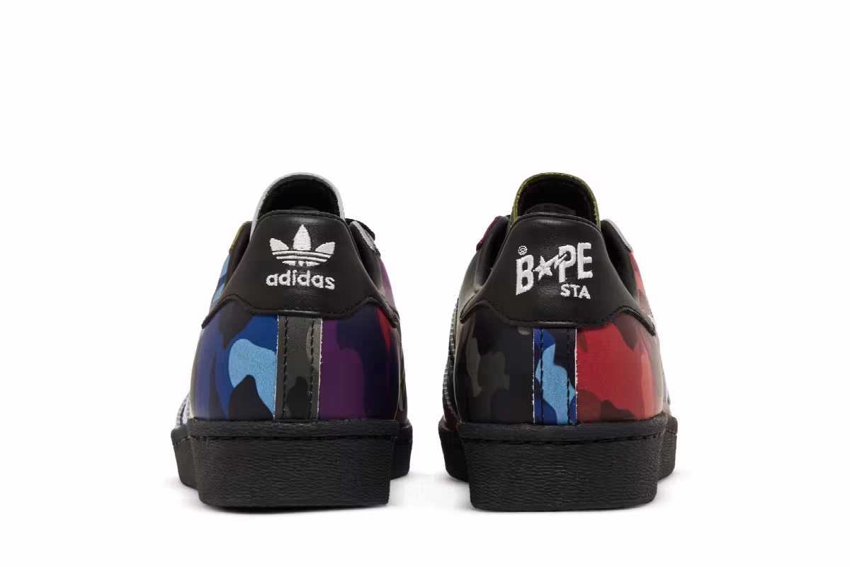 BAPE x adidas Superstar Mixed Camo, view 7