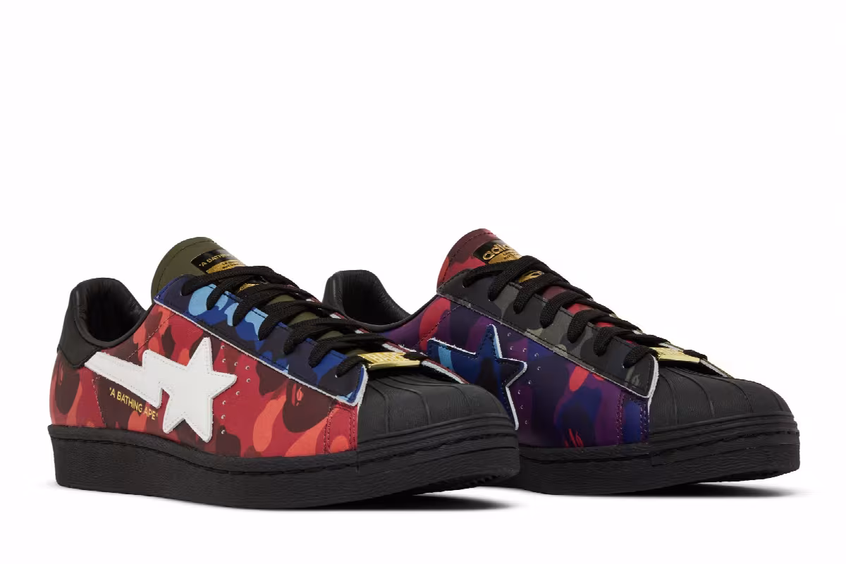 BAPE x adidas Superstar Mixed Camo, view 9