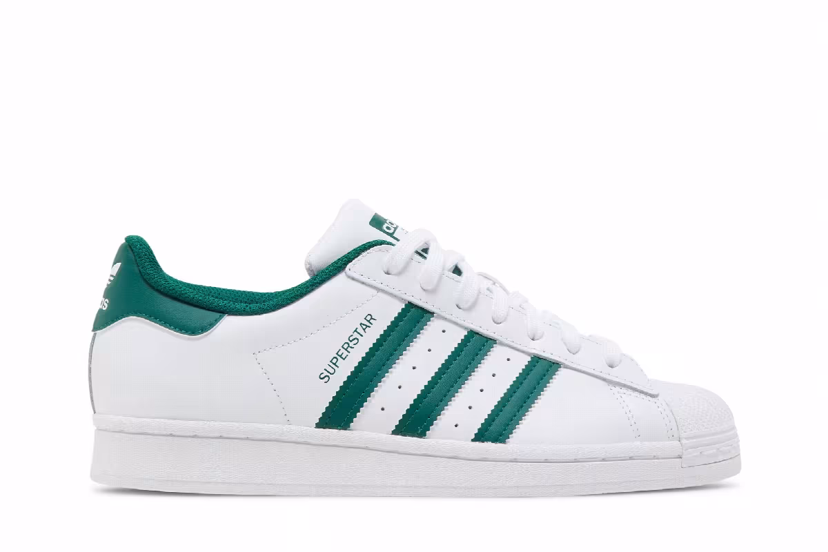 adidas Superstar White Collegiate Green, view 2