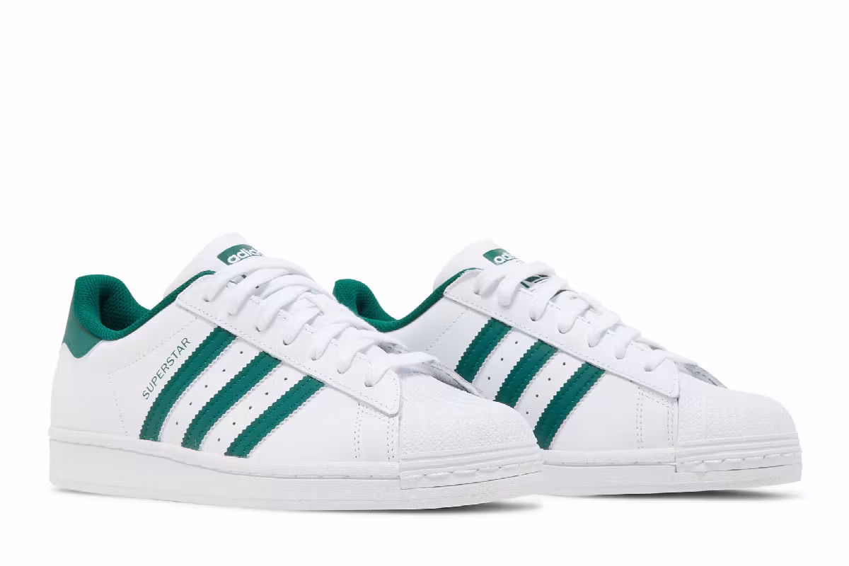 adidas Superstar White Collegiate Green, view 9