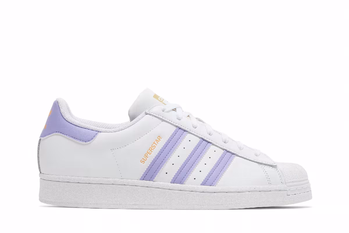 Adidas Superstar White Light Purple, view 2
