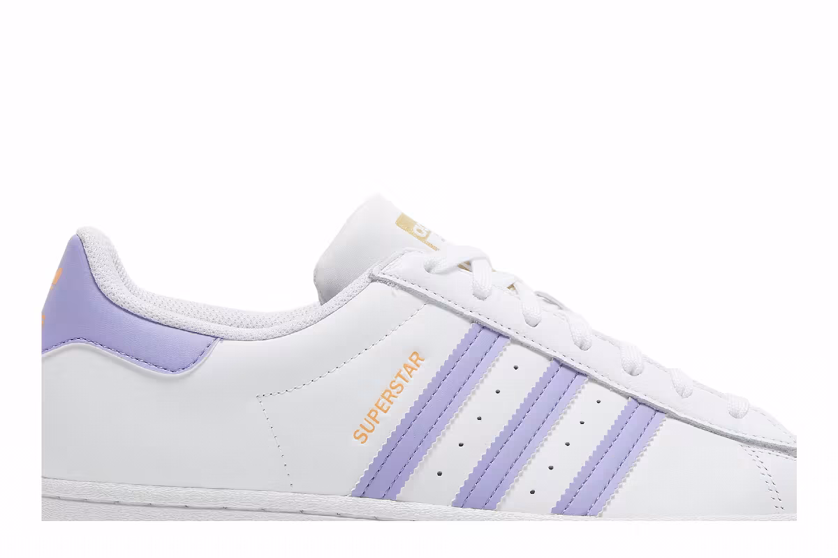 Adidas Superstar White Light Purple, view 3