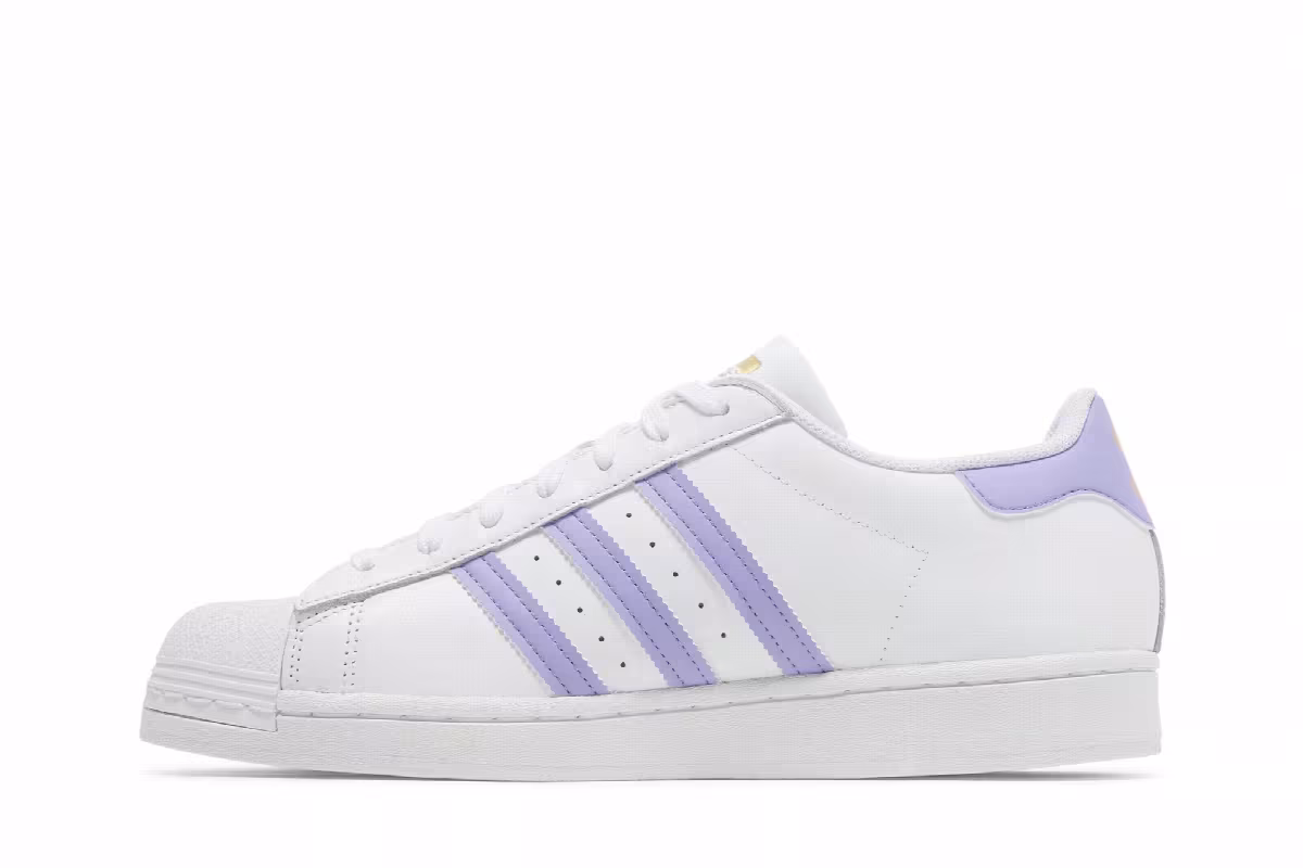 Adidas Superstar White Light Purple, view 4