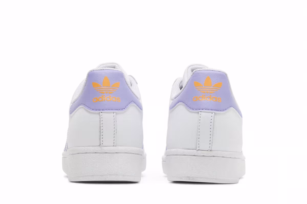 Adidas Superstar White Light Purple, view 7