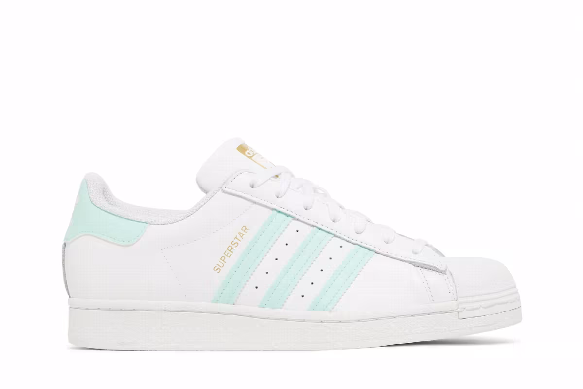 Adidas Superstar White Clear Mint, view 2