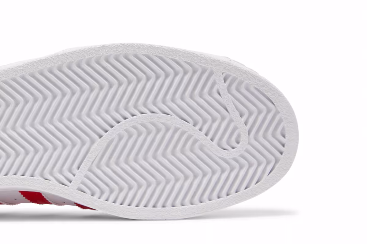 adidas Superstar White Vivid Red, view 6