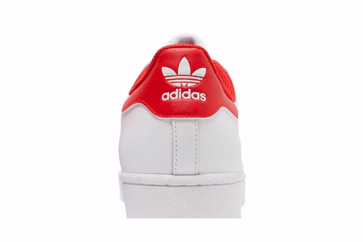 adidas Superstar White Vivid Red, view 8
