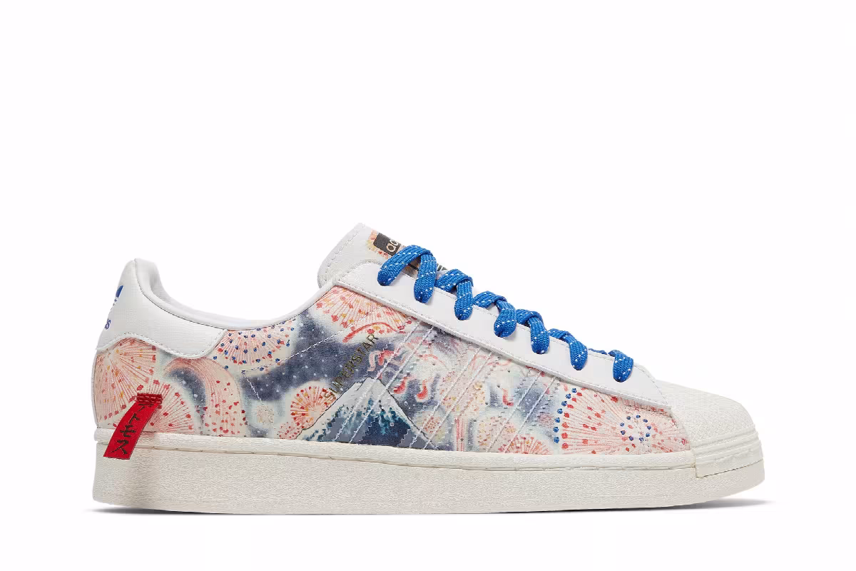 Atmos x Three Tides Tattoo x adidas Superstar Mt. Fuji, view 2