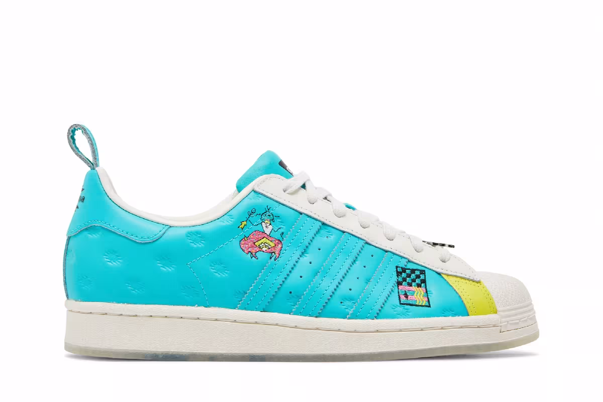 Arizona x adidas Superstar Have an Iced Day - Teal Yellow, view 2