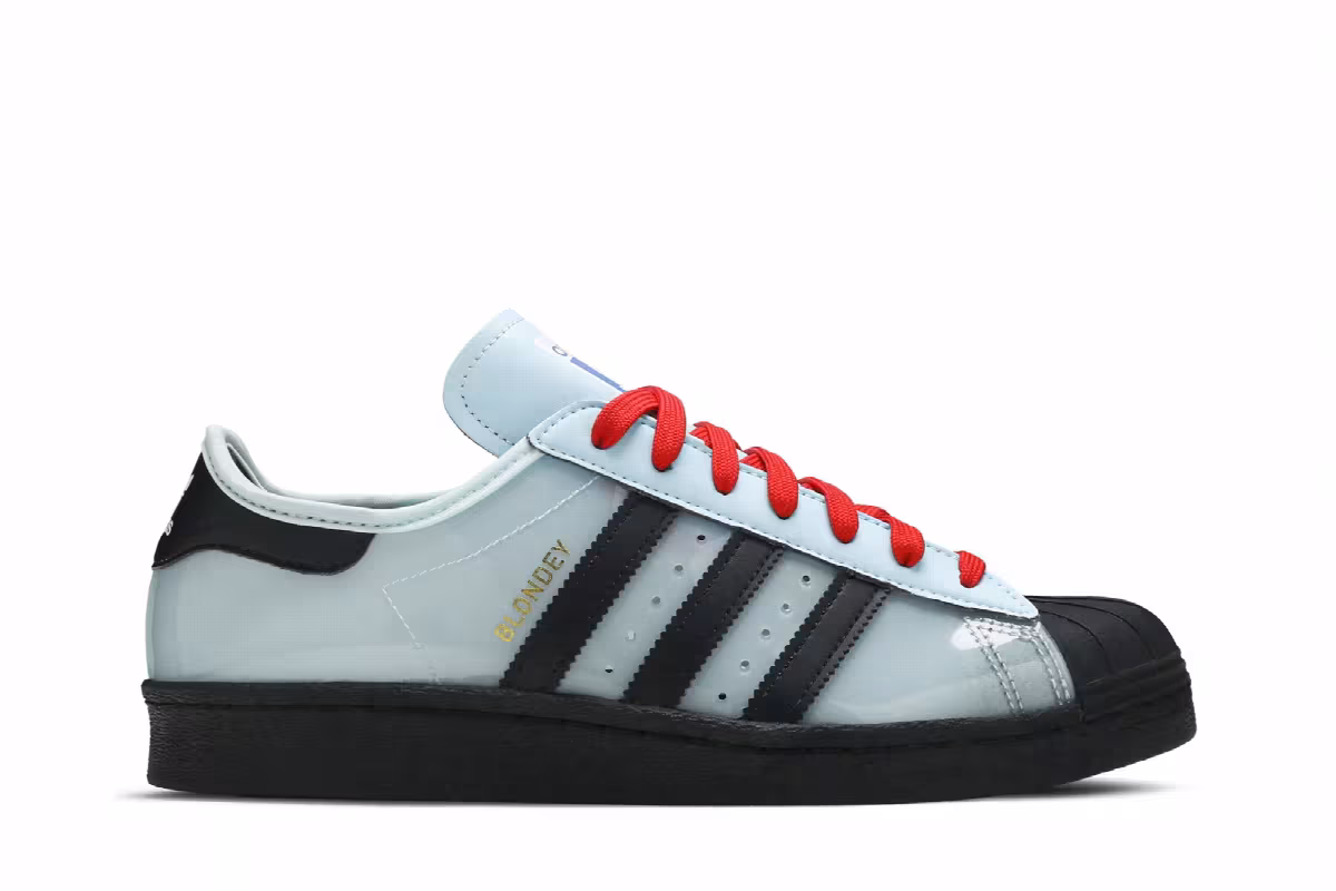 Blondey McCoy x adidas Superstar Ice Blue Black, view 2