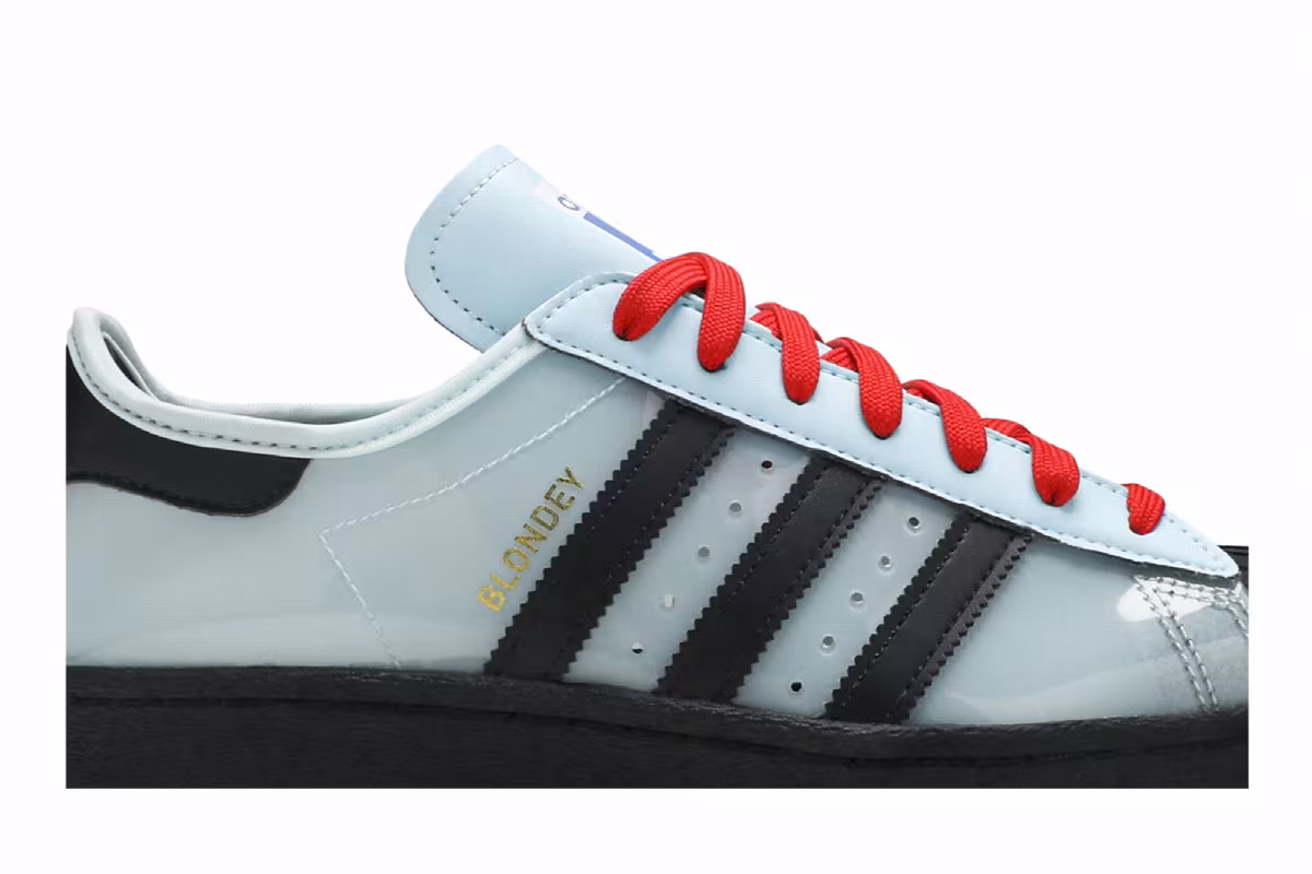 Blondey McCoy x adidas Superstar Ice Blue Black, view 3
