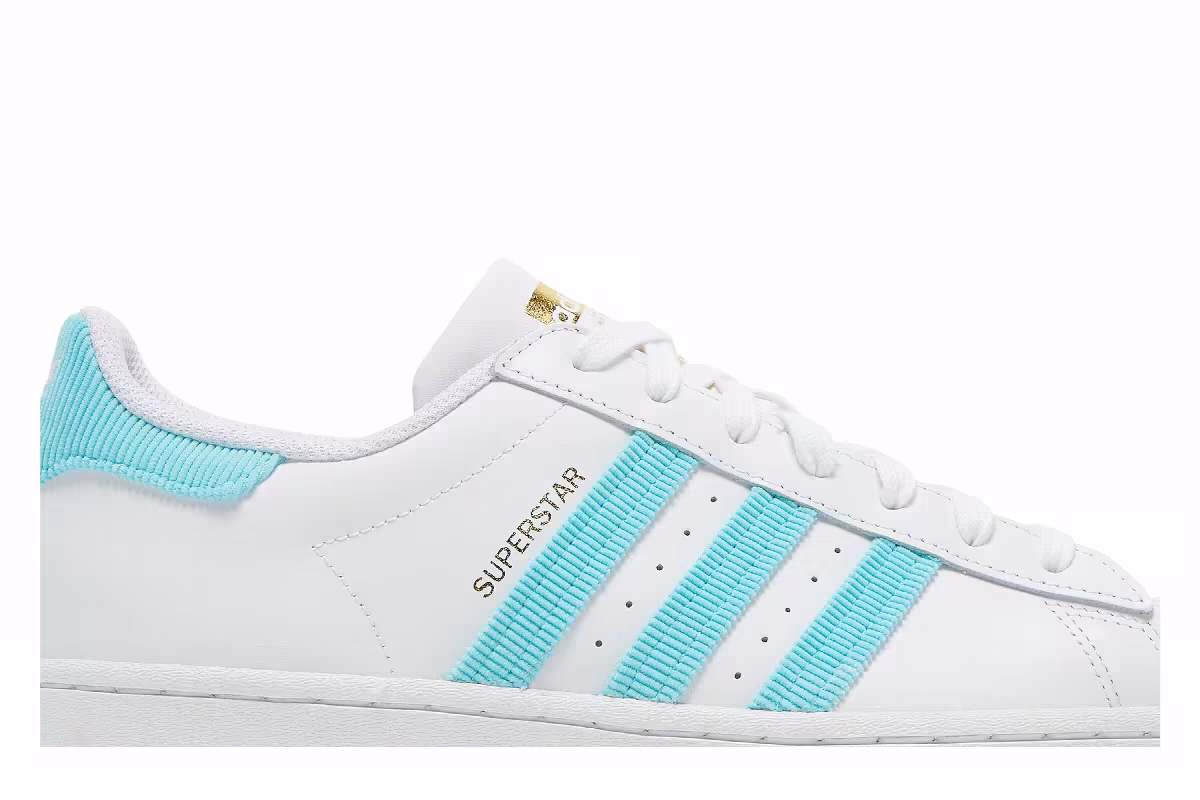 Adidas Superstar White Pulse Aqua, view 3